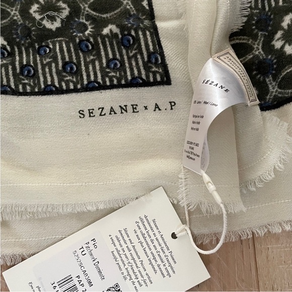 PIO SCARVE- SÉZANE X ANTOINETTE POISSON- Diomonte Print. Green. - Picture 4 of 8